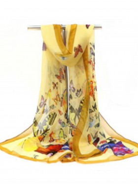 Chiffon Butterfly  Fashion Scarf